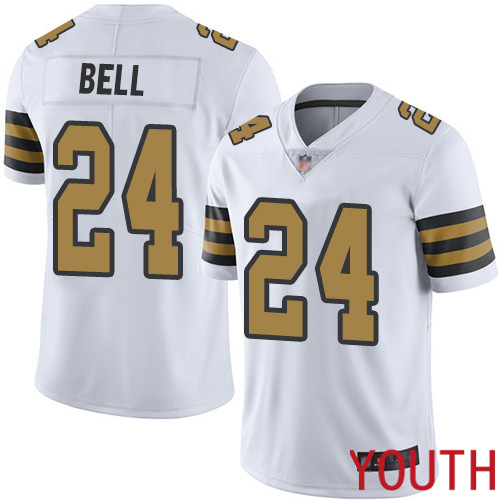 New Orleans Saints Limited White Youth Vonn Bell Jersey NFL Football #24 Rush Vapor Untouchable Jersey->youth nfl jersey->Youth Jersey